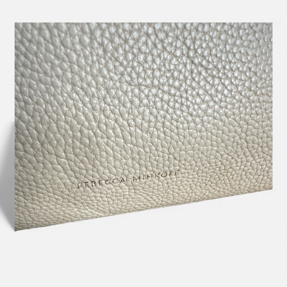 Rebecca Minkoff Pebbled Leather Large Tote Bag | Neutral Cream | - Picture 6 of 12